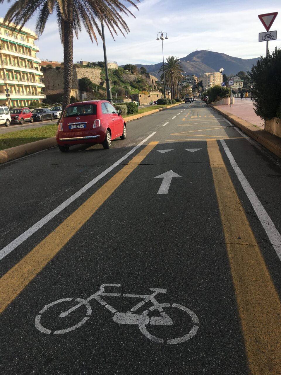 Ciclabile in Corso Italia a Genova